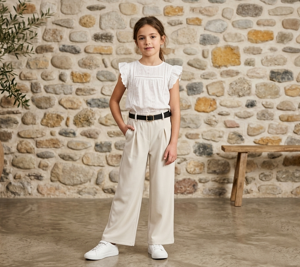 Pantalón Wide Leg con Cinturón